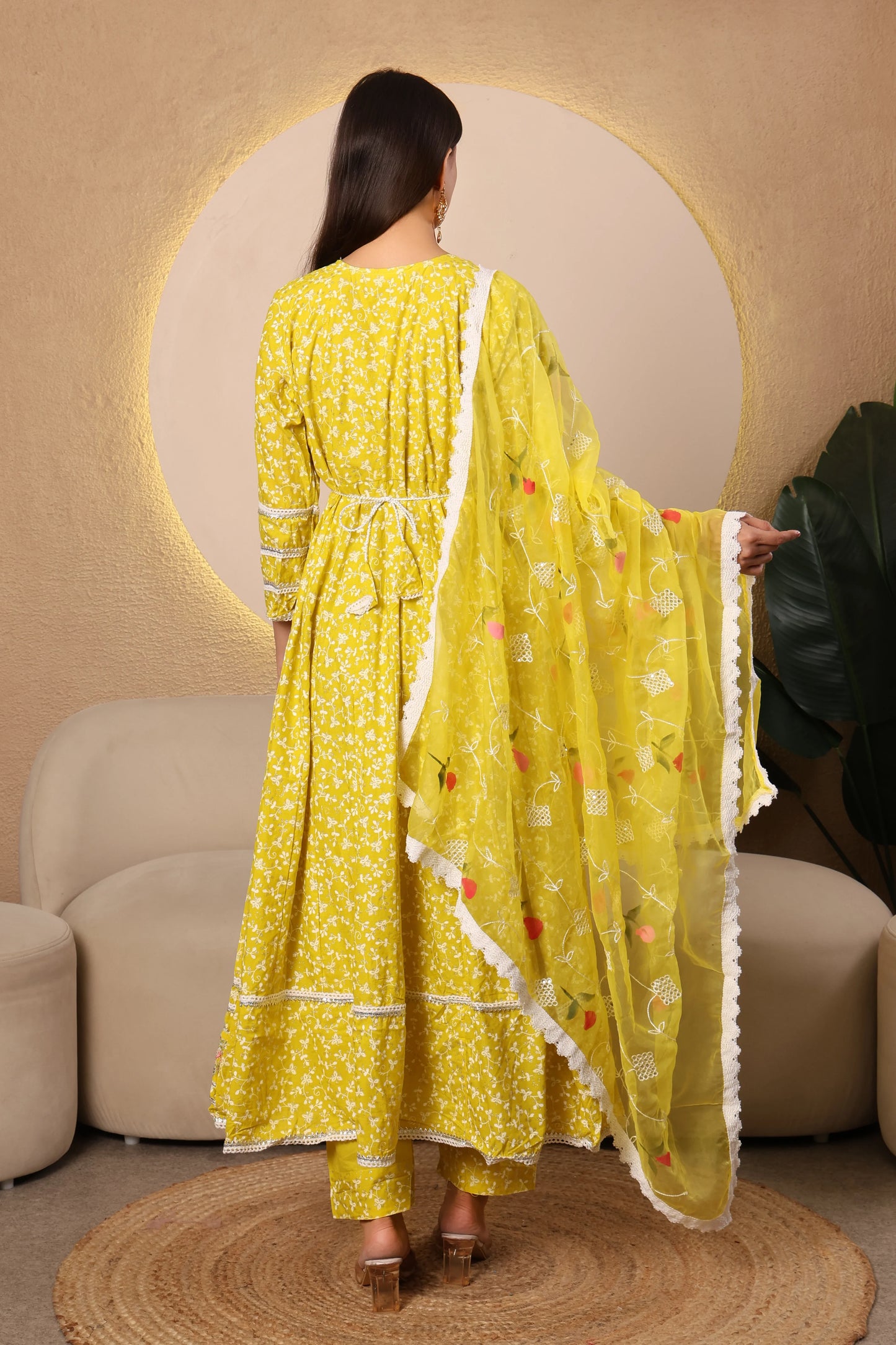 Sunshine Bloom Printed Chanderi Collection – Yellow